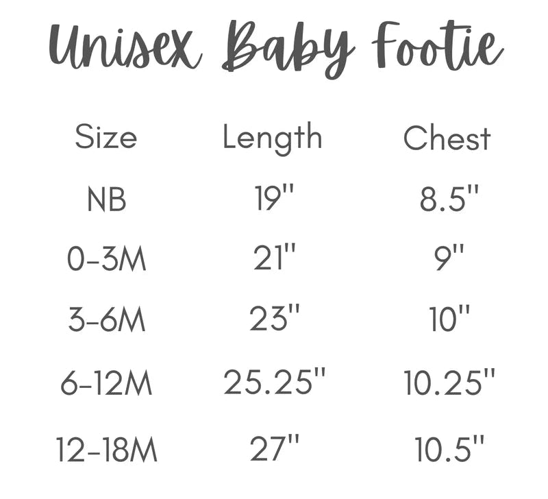 Christmas Button Flap Baby Footie – PRE-ORDER | Newborn–18M