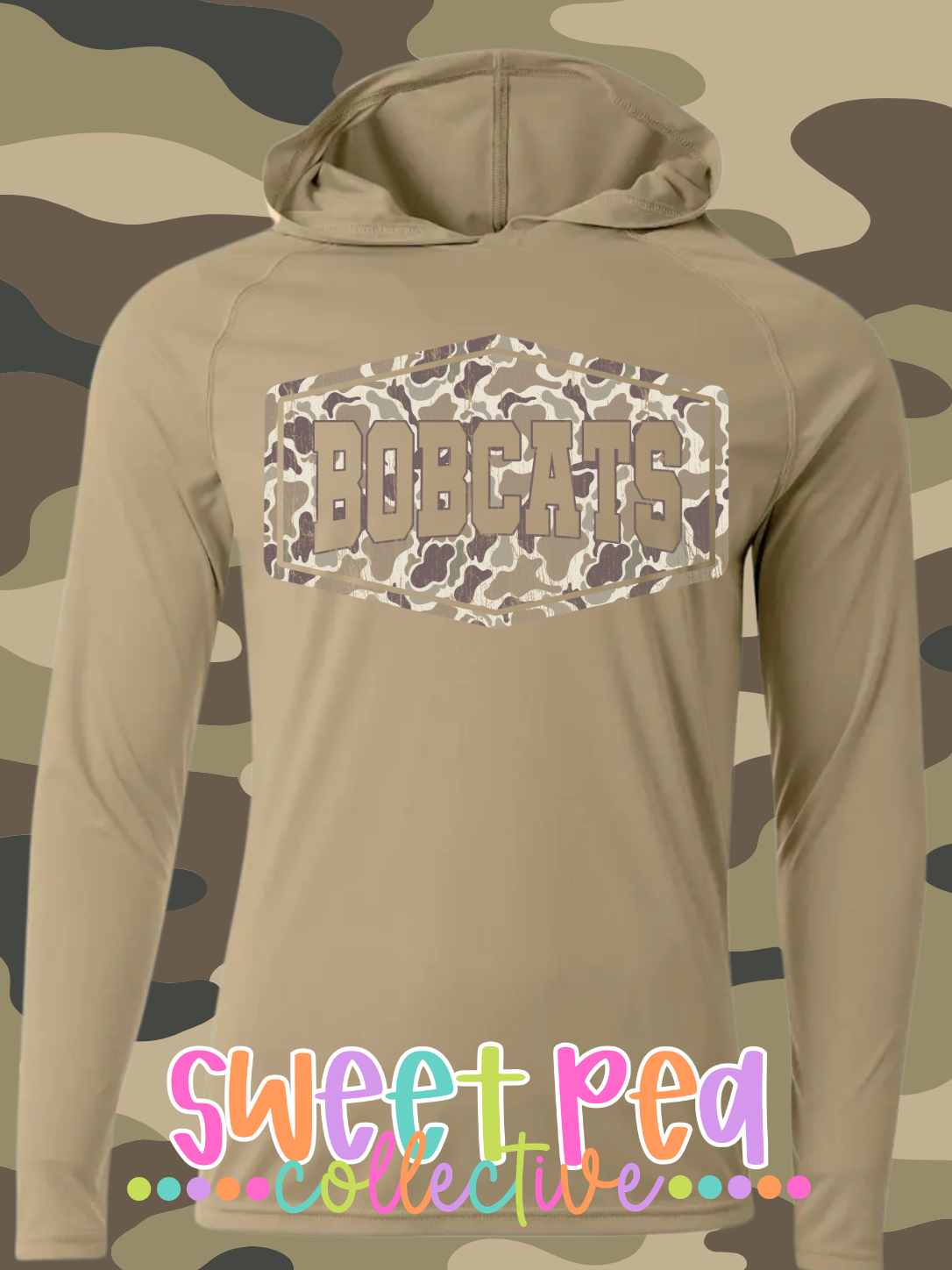 CAMO LONG SLEEVES HOODIE