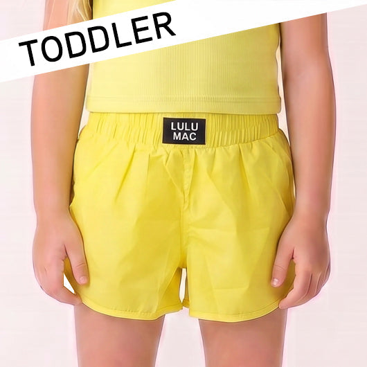 NEON YELLOW TODDLER SHORTS