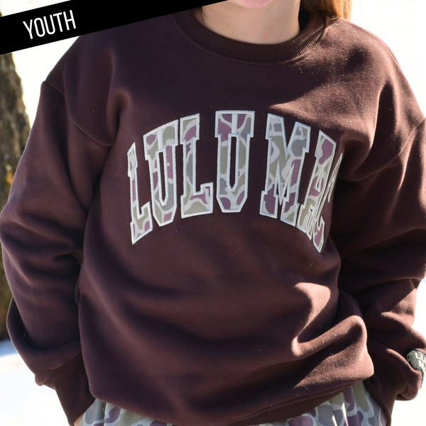 BROWN CAMO KIDS SWEATSHIRT