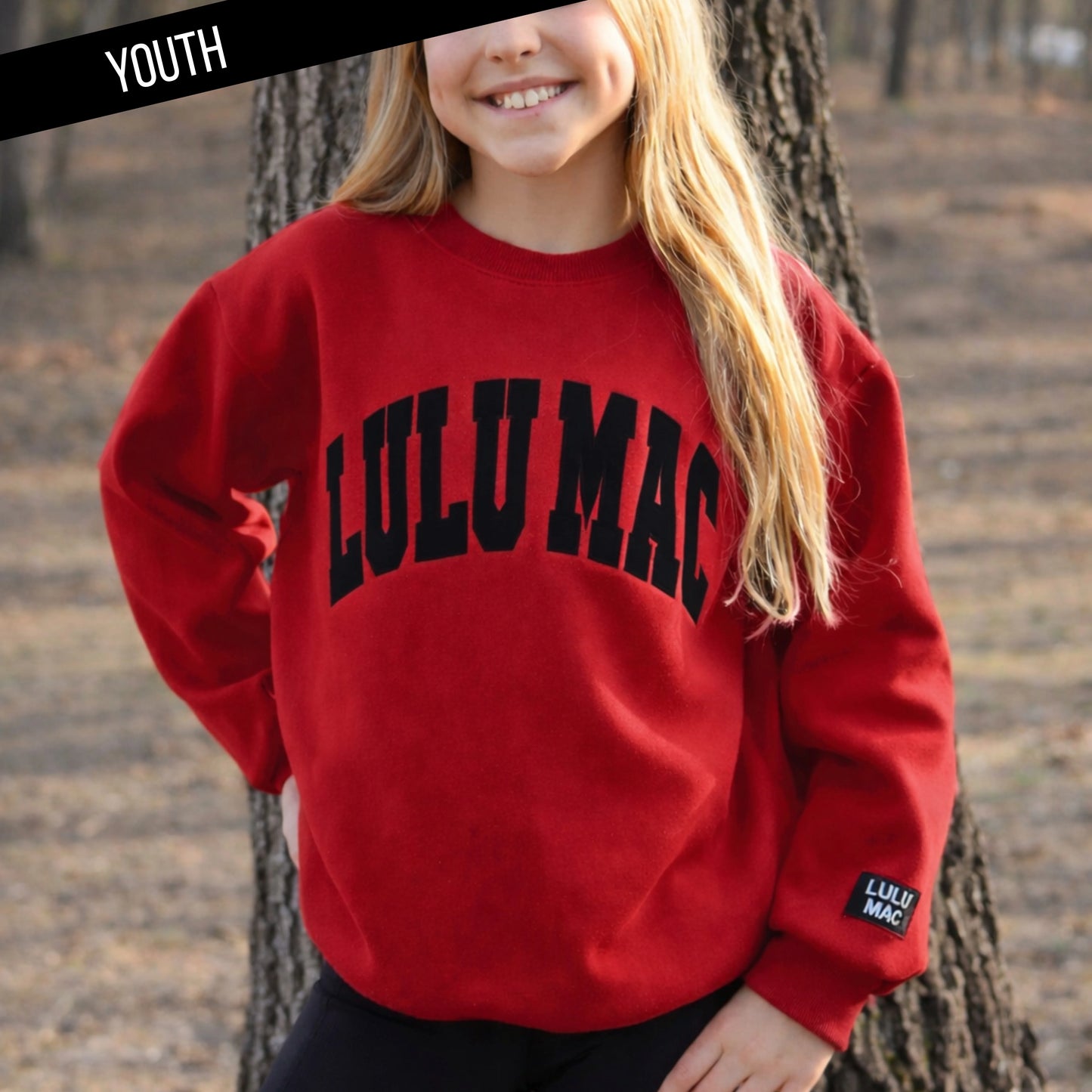 RED/BLACK MONO KIDS SWEATSHIRT