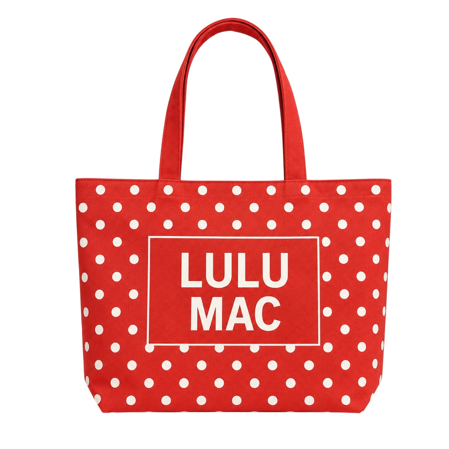 LULU MAC CANVAS TOTE RED DOT