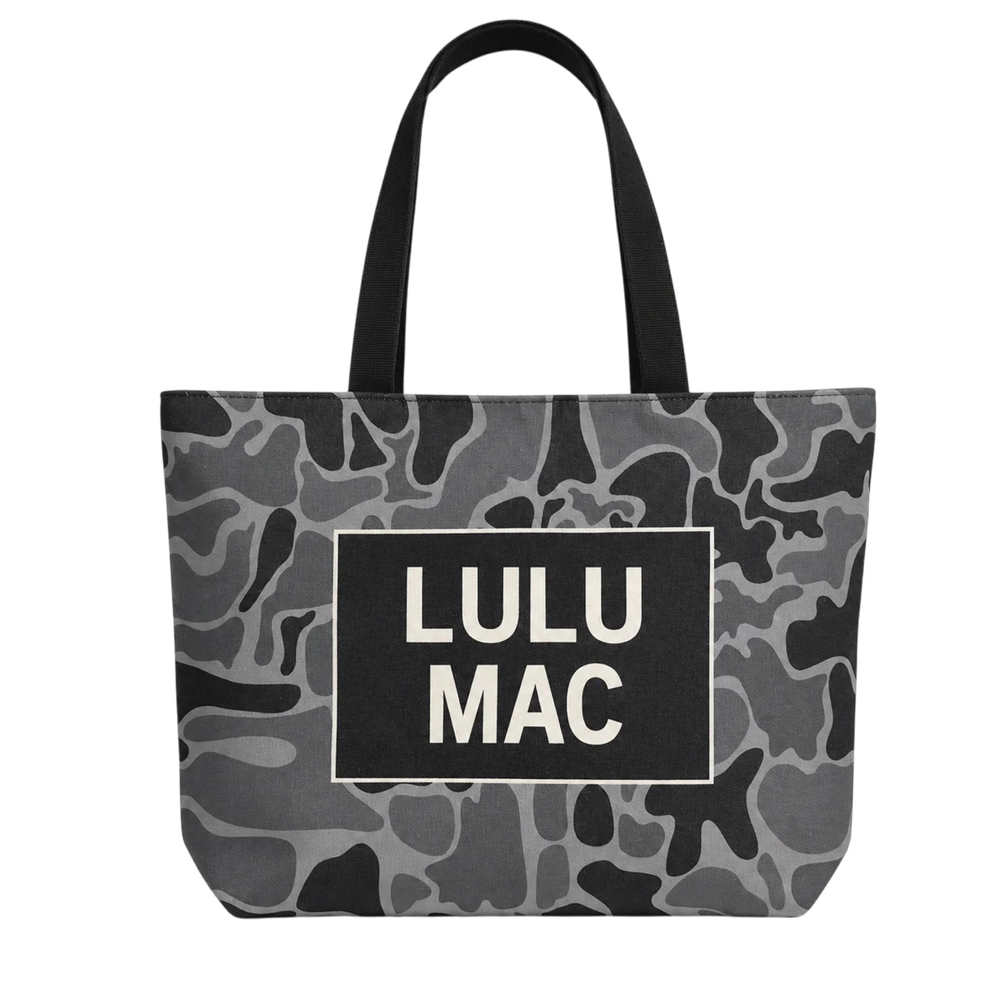 LULU MAC CANVAS TOTE BLACK CAMO