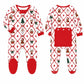 Christmas Button Flap Baby Footie – PRE-ORDER | Newborn–18M