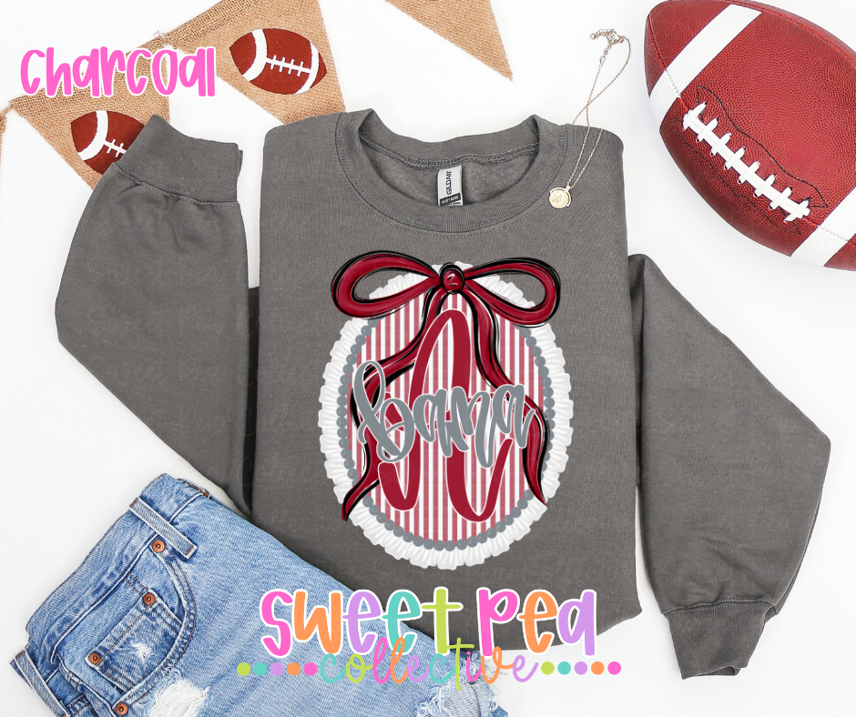 Collegiate Seersucker Ruffle Bow Design