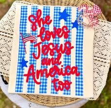 SHE LOVES JESUS & AMERICA TOO