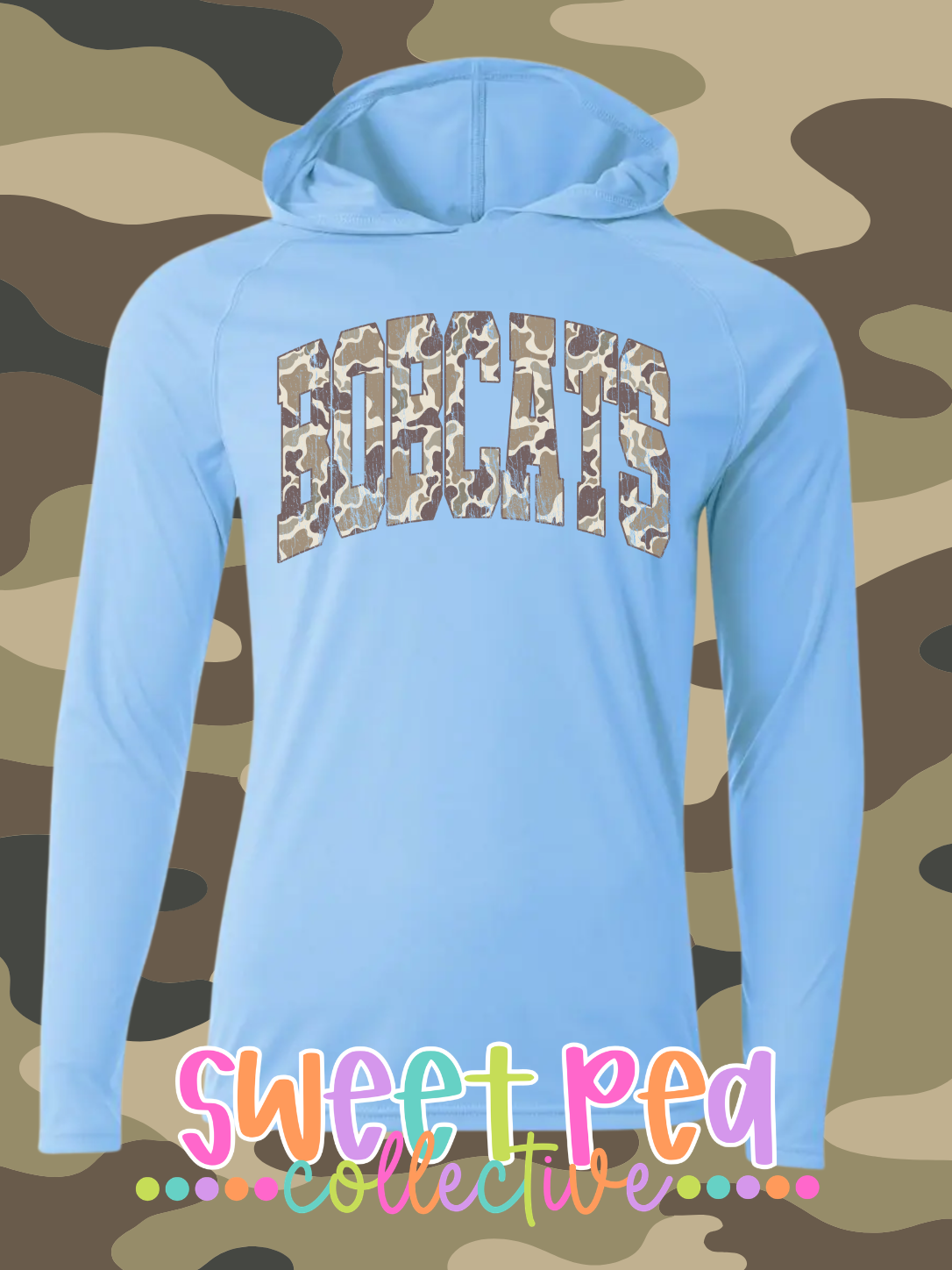CAMO LONG SLEEVES HOODIE
