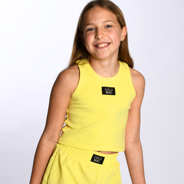 NEON YELLOW KIDS TANK