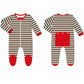 Christmas Button Flap Baby Footie – PRE-ORDER | Newborn–18M
