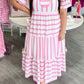 Plus Size V-Neck Puff Sleeve Maxi Dress