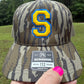 Camo Single Letter 3D Puff Embroidery Hat