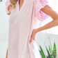Vneck Flutter Sleeves Tee