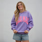 PURPLE/PINK PUFF SWEATSHIRT