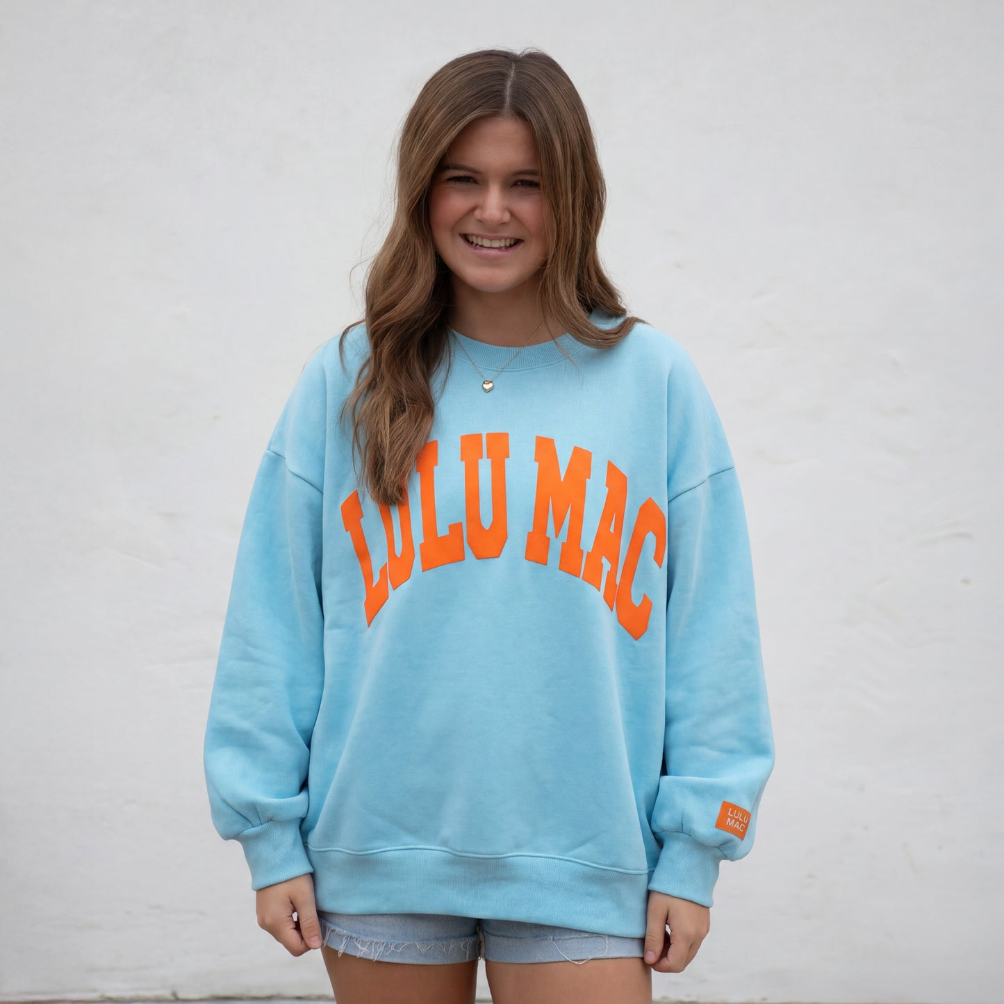 BLUE/ORANGE PUFF SWEATSHIRT
