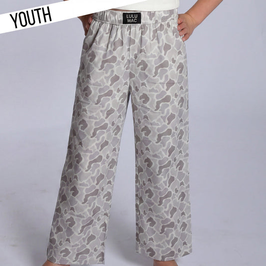 WHITE CAMO-KIDS PANTS