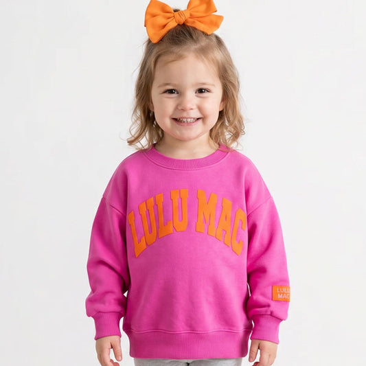 PINK/ORANGE PUFF TODDLER SWEATSHIRT