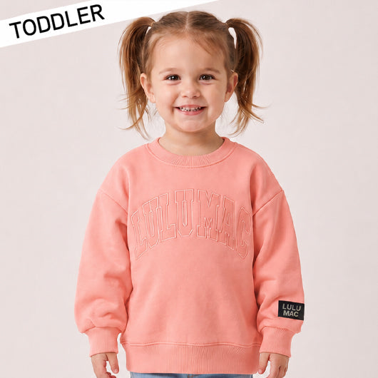 PEACH MONO TODDLER SWEATSHIRT