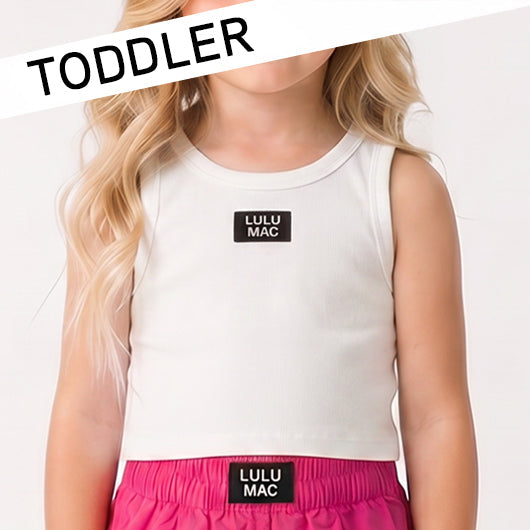 WHITE TODDLER TANK