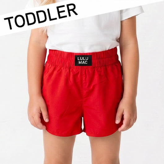 RED TODDLER SHORTS