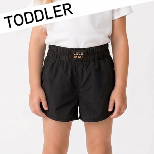 BLACK TODDLER SHORTS