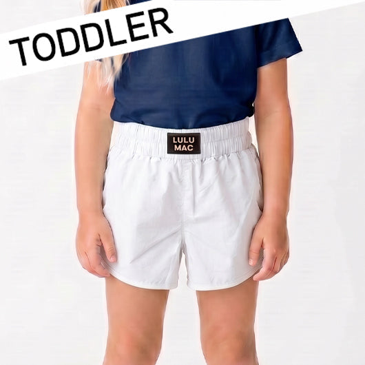 WHITE TODDLER SHORTS