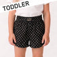 BLACK MINI POLKA DOT TODDLER SHORTS