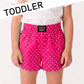 HOT PINK MINI POLKA DOT TODDLER SHORTS