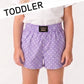 LAVENDER MINI POLKA DOT TODDLER SHORTS