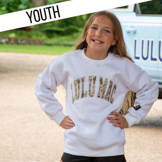 WHITE CAMO KIDS SWEATSHIRT