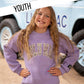 LAVENDER CAMO KIDS SWEATSHIRT