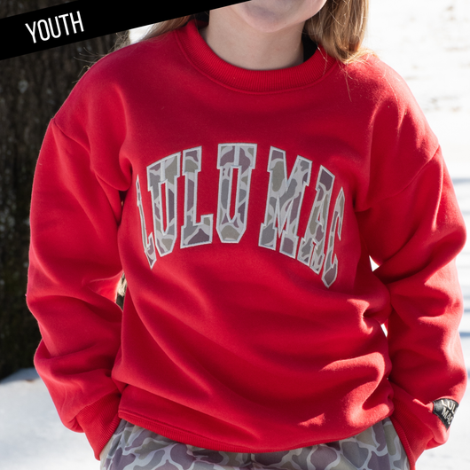 RED CAMO KIDS SWEATSHIRT