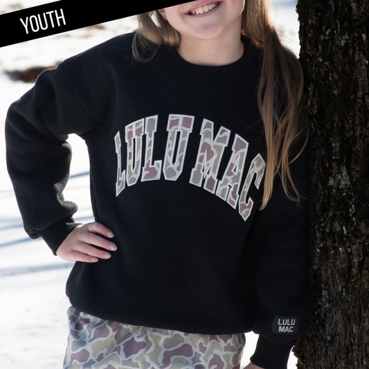 BLACK CAMO KIDS SWEATSHIRT