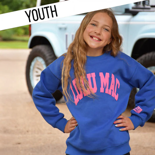 ROYAL/PINK PUFF KIDS SWEATSHIRT