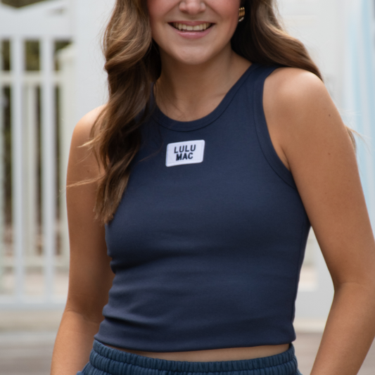 NAVY TERRY CLOTH TANK