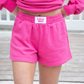 HOT PINK TERRY CLOTH SHORTS