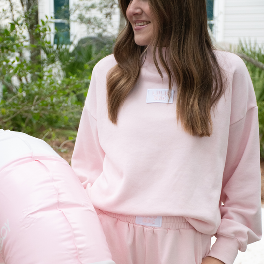 LIGHT PINK TERRY CLOTH LONG SLEEVES
