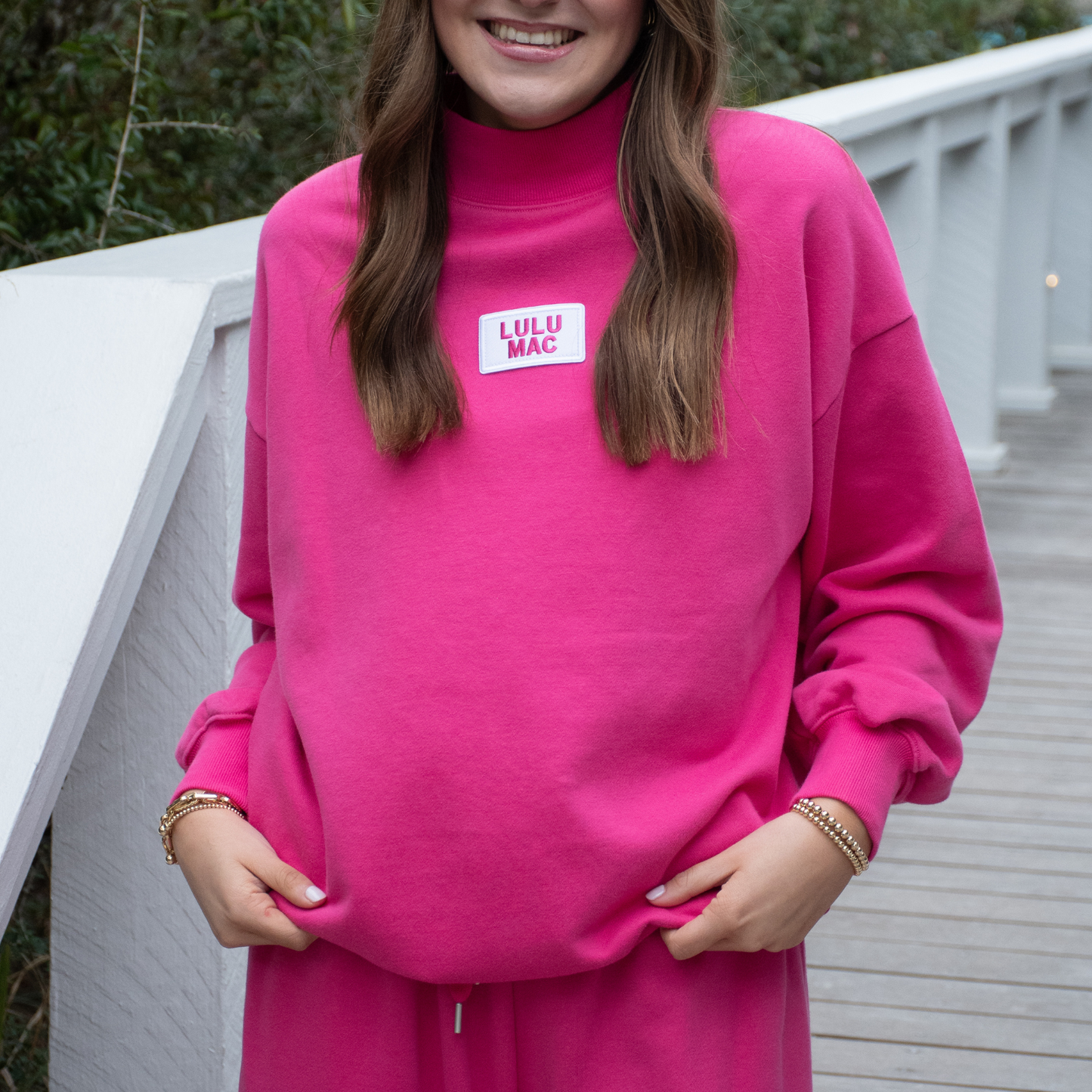 HOT PINK TERRY CLOTH LONG SLEEVES