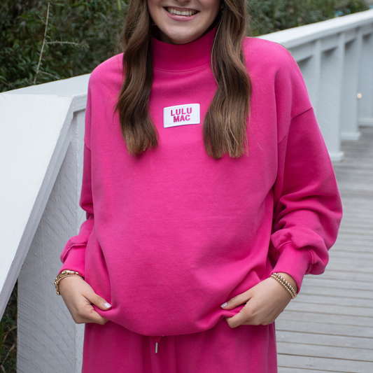 HOT PINK TERRY CLOTH LONG SLEEVES