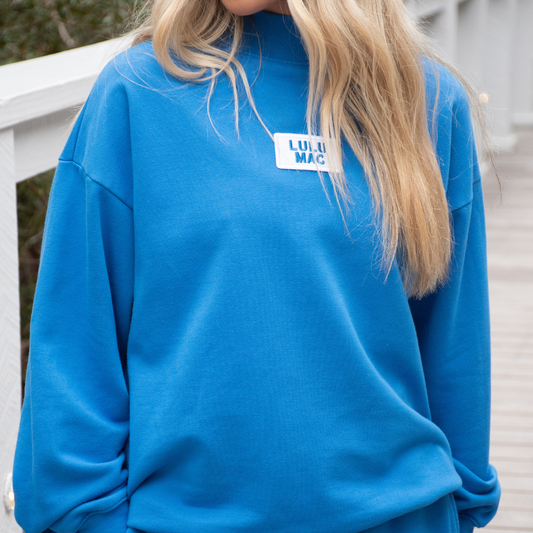 BRIGHT BLUE TERRY CLOTH LONG SLEEVES