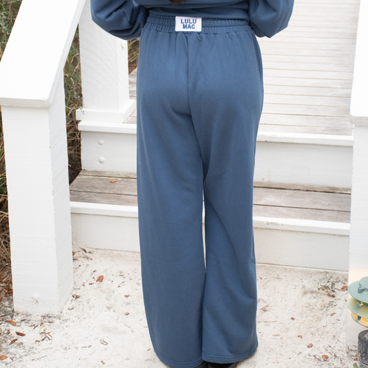 NAVY TERRY CLOTH PANTS