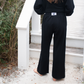 BLACK TERRY CLOTH PANTS
