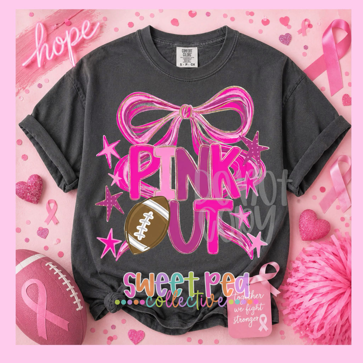 PREPPY PINK OUT WITH BOW