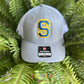 Single Letter 3D Puff Embroidery Hat (Royal/Gold)
