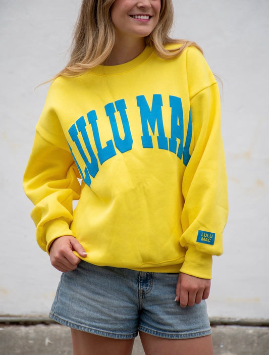 YELLOW/CAYENNE PUFF SWEATSHIRT
