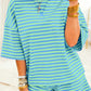 Green Stripe Set with Chest Patch Detail