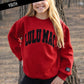 RED/BLACK MONO KIDS SWEATSHIRT