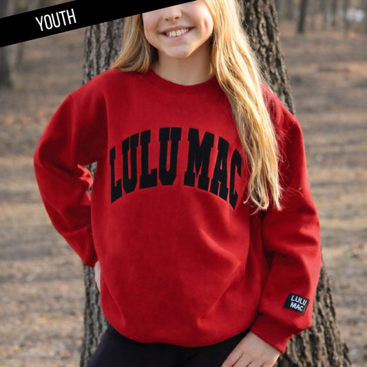 RED/BLACK MONO KIDS SWEATSHIRT