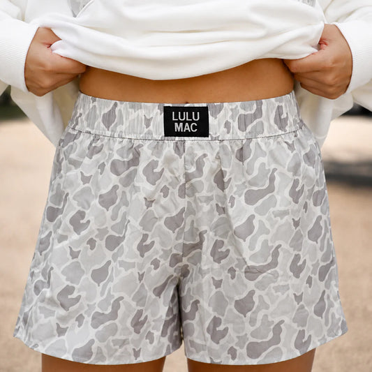WHITE CAMO SHORTS