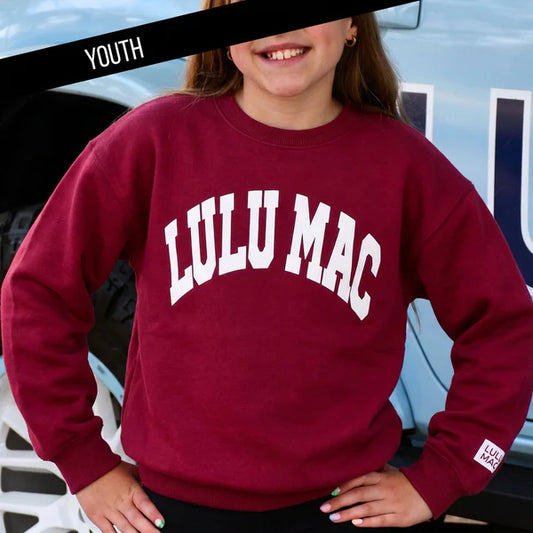 CARDINAL/WHITE PUFF KIDS SWEATSHIRT
