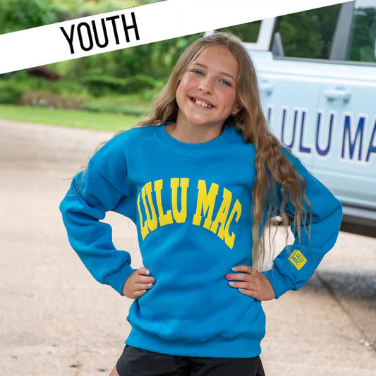 CYAN/YELLOW PUFF KIDS SWEATSHIRT